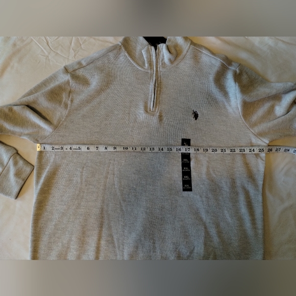 Men's U.S. Polo Assn. Flatback Quarter-Zip Long Sleeve Pullover - NWTs - Picture 6 of 7